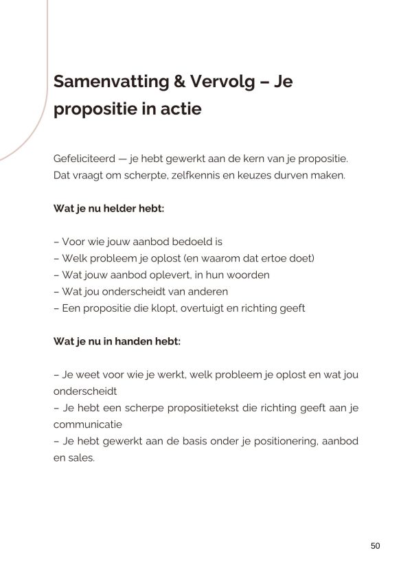 De Propositie Van Je Bedrijf Op 1 A4 - Afbeelding 6